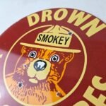 Vintage Forest Service Sign – Smokey the Bear Camping Hiking Gas Porcelain Sign - Image 12