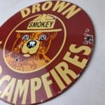 Vintage Forest Service Sign – Smokey the Bear Camping Hiking Gas Porcelain Sign - Image 13