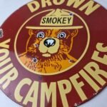 Vintage Forest Service Sign – Smokey the Bear Camping Hiking Gas Porcelain Sign - Image 4
