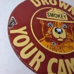 Vintage Forest Service Sign – Smokey the Bear Camping Hiking Gas Porcelain Sign - Image 6