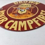 Vintage Forest Service Sign – Smokey the Bear Camping Hiking Gas Porcelain Sign - Image 10