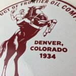 Vintage Frontier Gasoline Sign – Cowboy Gas Oil Service Station Porcelain Sign - Image 4