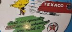 Vintage Gasoline Porcelain Sign – Texaco Gas Chicken Ad Filling Station Oil Sign - Image 4