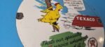 Vintage Gasoline Porcelain Sign – Texaco Gas Chicken Ad Filling Station Oil Sign - Image 6
