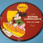 Vintage Gasoline Sign – Shell Gas Service Station Porcelain Sign