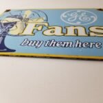 Vintage General Electric Fans Sign – Auto Light Porcelain Gas Pump Station Sign - Image 11