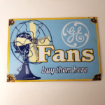 Vintage General Electric Fans Sign – Auto Light Porcelain Gas Pump Station Sign - Image 12