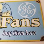 Vintage General Electric Fans Sign – Auto Light Porcelain Gas Pump Station Sign - Image 4