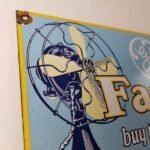 Vintage General Electric Fans Sign – Auto Light Porcelain Gas Pump Station Sign - Image 5