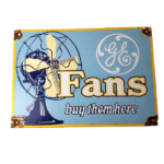 Vintage General Electric Fans Sign – Auto Light Porcelain Gas Pump Station Sign - Image 2