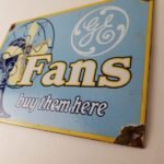 Vintage General Electric Fans Sign – Auto Light Porcelain Gas Pump Station Sign - Image 9