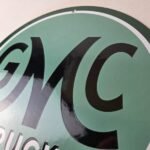 Vintage General Motors Sign – GMC Automobiles Trucks Gas Oil Pump Porcelain Sign - Image 12
