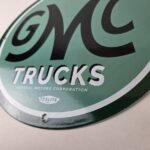 Vintage General Motors Sign – GMC Automobiles Trucks Gas Oil Pump Porcelain Sign - Image 14
