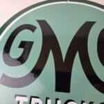 Vintage General Motors Sign – GMC Automobiles Trucks Gas Oil Pump Porcelain Sign - Image 3