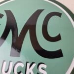 Vintage General Motors Sign – GMC Automobiles Trucks Gas Oil Pump Porcelain Sign - Image 4
