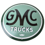Vintage General Motors Sign – GMC Automobiles Trucks Gas Oil Pump Porcelain Sign - Image 2