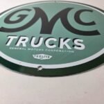 Vintage General Motors Sign – GMC Automobiles Trucks Gas Oil Pump Porcelain Sign - Image 10
