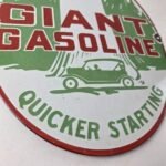 Vintage Giant Gasoline Sign – Gas Porcelain Pump StationAdvertising Sign - Image 11
