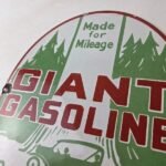 Vintage Giant Gasoline Sign – Gas Porcelain Pump StationAdvertising Sign - Image 12