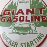 Vintage Giant Gasoline Sign – Gas Porcelain Pump StationAdvertising Sign - Image 4
