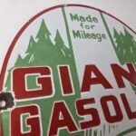 Vintage Giant Gasoline Sign – Gas Porcelain Pump StationAdvertising Sign - Image 5