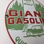 Vintage Giant Gasoline Sign – Gas Porcelain Pump StationAdvertising Sign - Image 6
