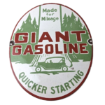 Vintage Giant Gasoline Sign – Gas Porcelain Pump StationAdvertising Sign