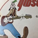 Vintage Gibson Guitars – Acoustic Electric Bass Porcelain Gas Station Goofy Sign - Image 3