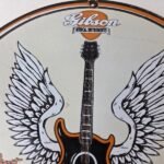 Vintage Gibson Guitars – Acoustic Electric Bass Store Porcelain Gas Station Sign - Image 3