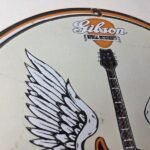 Vintage Gibson Guitars – Acoustic Electric Bass Store Porcelain Gas Station Sign - Image 5