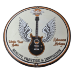 Vintage Gibson Guitars – Acoustic Electric Bass Store Porcelain Gas Station Sign