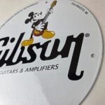 Vintage Gibson Guitars – Mickey Mouse Porcelain Gas Pump Service Station Sign - Image 13
