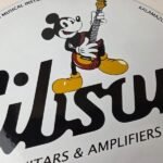 Vintage Gibson Guitars – Mickey Mouse Porcelain Gas Pump Service Station Sign - Image 3