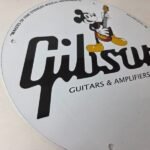 Vintage Gibson Guitars – Mickey Mouse Porcelain Gas Pump Service Station Sign - Image 6