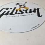 Vintage Gibson Guitars – Mickey Mouse Porcelain Gas Pump Service Station Sign - Image 10