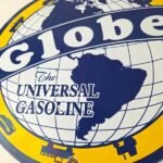 Vintage Globe Sign – Universal Gas Service Station Porcelain Pump Sign - Image 4