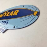 Vintage Goodyear Blimp Sign – Porcelain Gas Service Tires Advertising Sign - Image 13