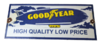 Vintage Goodyear Blimp Sign – Porcelain Service Tires Advertising Sign