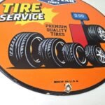 Vintage Goodyear Tires Service Porcelain Sign – Tire Stack Premium Sign - Image 11