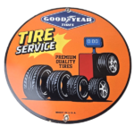 Vintage Goodyear Tires Service Porcelain Sign – Tire Stack Premium Sign