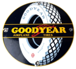 Vintage Goodyear Tires Sign – Aviation Tires Gas Advertising Pump Porcelain Sign - Image 2