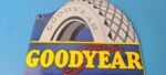 Vintage Goodyear Tires Sign – Aviation Tires Gas Motor Oil Pump Porcelain Sign - Image 3