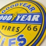 Vintage Goodyear Tires Sign – Porcelain Gas Pump Station Sign - Image 13