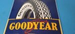 Vintage Goodyear Tires Sign – Porcelain Gas Service Convex Advertising Sign - Image 13