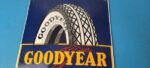 Vintage Goodyear Tires Sign – Porcelain Gas Service Convex Advertising Sign - Image 3
