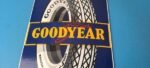 Vintage Goodyear Tires Sign – Porcelain Gas Service Convex Advertising Sign - Image 4