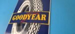 Vintage Goodyear Tires Sign – Porcelain Gas Service Convex Advertising Sign - Image 9