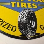 Vintage Goodyear Tires Sign – Super Cushion Porcelain Gas Pump Station Sign - Image 11