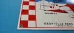 VINTAGE GRANVILLE BROS AIRCRAFT PORCELAIN GAS SERVICE STATION AIRPLANE 14" SIGN - Image 5