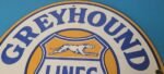 Vintage Greyhound Yelloway Porcelain – Bus Line Company News Gas Pump Sign - Image 13